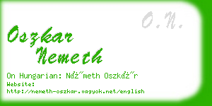 oszkar nemeth business card